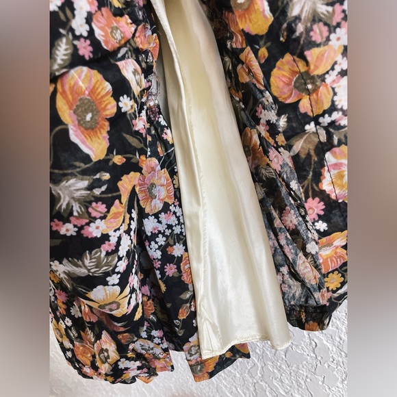 GUNNE SAX® Jessica McClintock RARE 1970s Milkmaid Floral Lace Dress - Picture 5 of 9